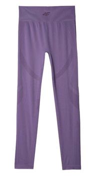 Legginsy termoaktywne damskie 4F F157 bezszwowe fioletowe 4FDry XS/S
