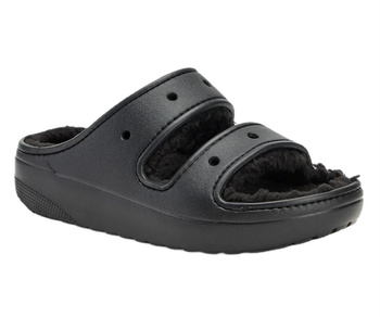 Klapki ocieplane unisex CROCS Classic Cozzzy Sandal Blk/Blk czarne 37-38 EU