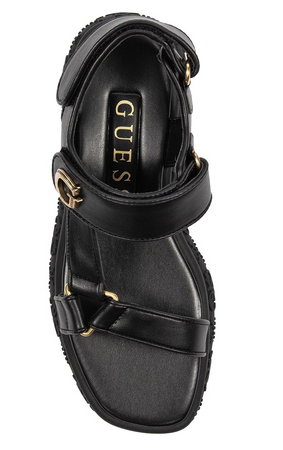 Guess Alibi Damskie Sandały Na Platformie Czarne FLJLANELE03-CREAM 36 EU