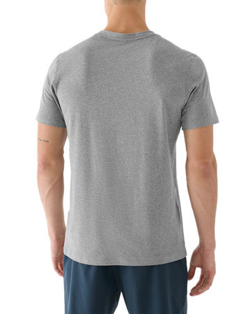 T-shirt męski regular koszulka sportowa 4F szara gładka szybkoschnąca S