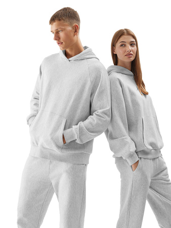4F Bluza dresowa uniwersalna uniseks kangurka z kapturem szara XS