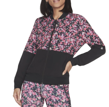 Bluza dresowa damska dwustronna Skechers Skechweave Fantasy różowa M