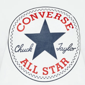 Converse Koszulka Unisex logo Chuck Taylor biała XXL