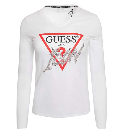 GUESS Bluzka damska LS VN ICON TEE W2BI39I3Z13-G011