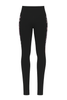 Legginsy damskie wysoki stan Skechers Gowalk Ultraviolet czarne slim fit XS