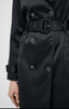 Płaszcz przejściowy dwurzędowy damski GUESS LUANA W4RL08WFJ02 czarny XS