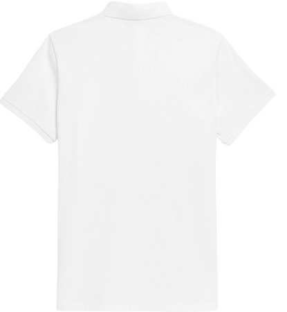 Koszulka męska t-shirt polo 4F M316 biała bawełniana regularny krój S