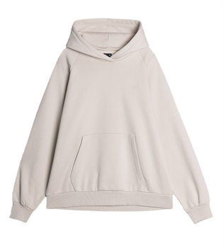 4F Bluza dresowa uniwersalna uniseks kangurka z kapturem beżowa L