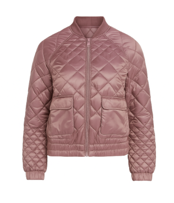 Kurtka pikowana bomberka damska GUESS Mauve Rose Hilary Bomber stylowa S