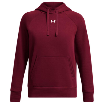 Bluza dresowa damska Under Armour Rival Fleece Hoodie burgund bawełna L