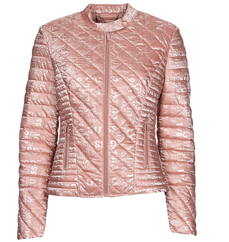 Kurtka damska puchowa Guess NEW VONA JACKET w różowym odcieniu ciepła S