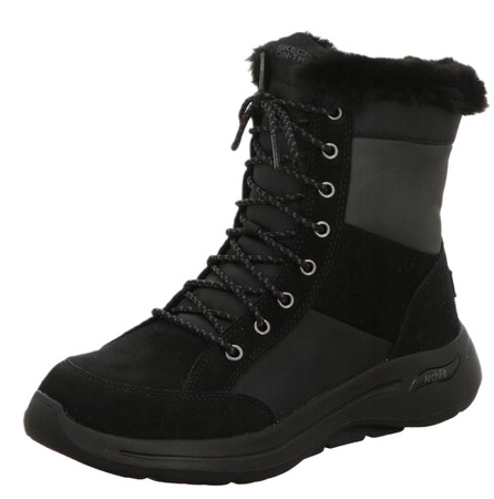 SKECHERS GO WALK ARCH FIT BOOT CONQUER 144411-BKGY czarne 38