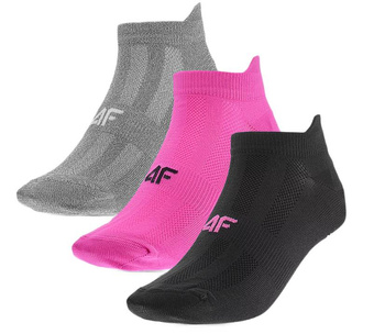 Zestaw 3-par skarpetek damskich 4F bawełniane multi przed kostkę 35/38 EU