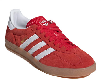 Adidas Buty Męskie Tampki Gazelle Indoor czerwone skóra naturalna 45 1/3 EU