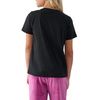 Koszulka dziecięca bawełniana 4F TSHIRT F1803 czarna slim duże logo 122