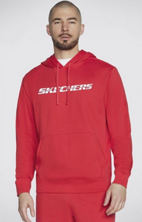 Bluza z kapturem męska SKECHERS STRIKETHROUGH czerwona L