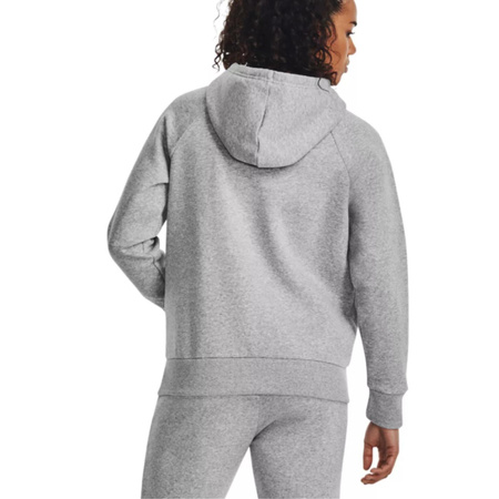 Bluza z kapturem damska Under Armour Rival Fleece szara bawełniana logo L