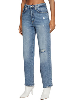 Damskie Jeansy Guess Melrose Niebieskie Straight Fit 26