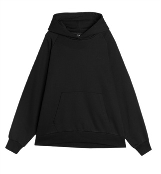 4F Bluza dresowa uniwersalna uniseks kangurka z kapturem czarna XS