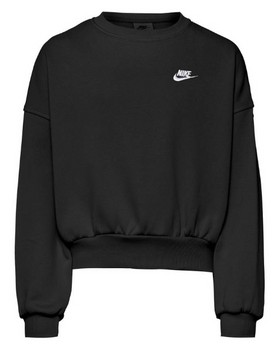 Bluza dziecięca Nike Sportswear Club Fleece czarna bawełniana luźny krój XS