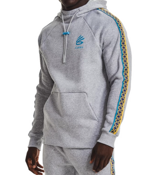 Under Armour Bluza Męska z kapturem bawełniana Curry Fleece szara XXL