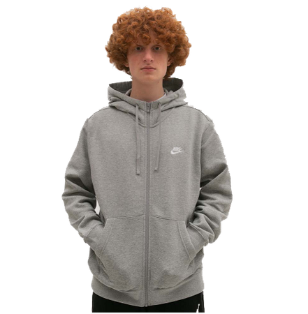 Nike Bluza Męska z kapturem Sportwear Club Hoodie szara M