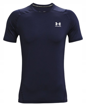 Under Armour Koszulka Męska Sportowa oddychająca Fitted SS granatowa XL