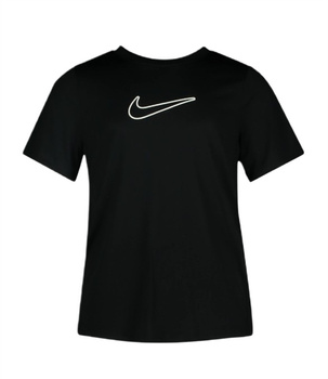 Koszulka z krótkim rękawem dziecięca Nike One Fitted czarna rozm. M