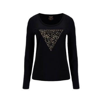 GUESS Bluzka damska LS CN LIDIA TEE W2BI67J1300-JBLK