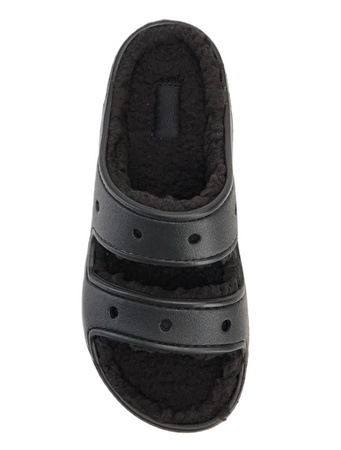Klapki ocieplane unisex CROCS Classic Cozzzy Sandal Blk/Blk czarne 37-38 EU