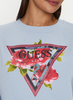 Bluza damska GUESS CN ROSES TRIANGLE SW niebieska XS